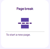 The page break item.